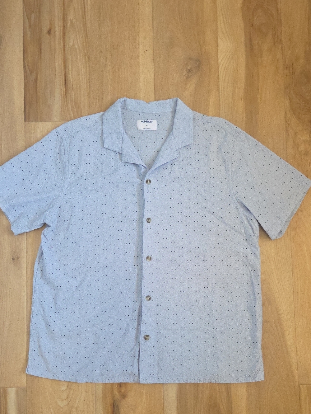 Fully Embroidered Button Diwn Sz XL